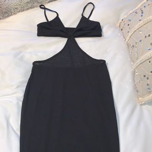Black cut out maxi dress